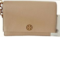 Material: Leather Color: Devon Sand With Tag Measurements: 8.5"L X 2.5"W X 6"H Strap-Handle-Style: Crossbody Strap Item Name: Georgia Pebble Leather Cross Body Bag Type: Cross Body Bags Brand: Tory Burch Beige Leather Evening Wallet On Chain, Evening Leather Wallet On Chain In Beige, Beige Leather Wallet On Chain For Evening, Beige Rectangular Wallet On Chain For Everyday Use, Classic Beige Rectangular Wallet On Chain, Elegant Tan Wallet On Chain With Gold-tone Hardware, Beige Leather Wallet On Chain, Rectangular Beige Wallet On Chain, Gold Leather Wallet On Chain For Gift