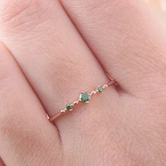 Rose gold emerald promise ring for her, Womens emerald ring, Delicate emerald ring, Simple womens promise ring, Minimalist emerald ring WE OFFER UNLIMITED PERIOD INSTALLMENTS PLAN This is a beautiful, stunning, feminine ring that works well for all occasions, styles, and ages. You will love it! Ring information: Stones: Emerald Approximate size: 2.5mm (1 stone) Approximate size: 1.5mm (2 stones) Approximate width of Band 1.3mm Metal type: Gold Metal stamp: 14k Gold Installment Payments We offer Emerald Ring Simple, Emerald Promise Ring, Cute Promise Rings, Promise Rings Simple, Smaragd Ring, Promise Ring For Her, Art Deco Wedding Band, Gold Promise Rings, Fancy Gifts