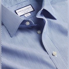 Nwt Smoke Free Fast Shipping Bundle To Save A Navy Fitted Shirt For Spring, Fitted Navy Shirt For Spring, Blue Slim Fit Cotton Tops, Classic Navy Shirt For Summer, Navy Classic Slim Fit Shirt, Classic Navy Slim Fit Shirt, Classic Fitted Navy Tops, Dress Shirts Men, Charles Tyrwhitt Shirt