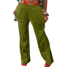 Grass Green Velvet Casual Sports Pants Athleisure Green Bottoms For Fall, Fall Green Joggers With Pockets, Green Joggers With Pockets For Fall, Green Wide Leg Athleisure Joggers, Green Jogging Pants With Elastic Waistband, Sporty Green Wide Leg Joggers, Green Baggy Athleisure Pants, Green Baggy Pants For Sports, Fall Sports Trousers