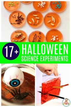 halloween science experiments for kids with text overlay