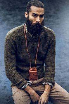 Daily Dose Of Awesome Beard Style Ideas From beardoholic.com Beard Man, Style Types, Hipster Beard, Herren Style, Great Beards, Estilo Hippie, Beard Love, Beard Styles For Men, Knitwear Men