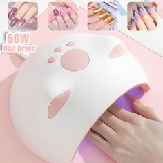 Professional LED UV Nail Dryer Gel Polish Lamp Salon Manicure MAX 60W SUN M4 US Product Description   Product Selling Points: 1. The cat manicure lamp is installed with 20 dual-light bulbs for uniform illumination. 60W high power can quickly dry nail polish. Suitable for beginners and manicurists. 2. Three-gear timing function, intelligent glue baking. LED countdown display screen controls the lighting time. 3. Dual light source design, simulating sunlight, without hurting eyes and hands. LED fl Cat Manicure, Nail Polish Dryer, Uv Nail Polish, Light Waves, Cat Light, Hand Pain, Light Nails, Dry Nail Polish, Led Nail Lamp