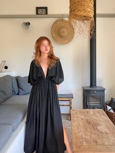 Switch to vacay mode anytime with the Goddess - Black Kaftan Maxi Dress. This undeniably sexy, breezy maxi dress will have you dreaming of the wind in your hair, the sound of the ocean waves, and the sand under your feet. Experience blissful comfort and breathability whether you’re at home or on vacay with the gorgeous flowy long dress and laid-back loose fit. Crafted in 100% soft, lightweight rayon, this dress features flawless tie-dye patterns and is perfect for tropical beachside vacations, h Gender Crisis, Flowy Long Dress, Black Kaftan, Flowy Dress Long, Dye Patterns, Black Wardrobe, Kaftan Maxi Dress, Vacay Mode, Black Goddess