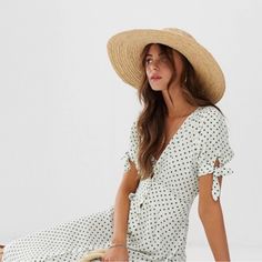 New With Tag Midi Dress From Anthropologie Faithful The Brand, Estilo Boho Chic, Brand Dresses, 21st Dresses, Midi Wrap Dress, Wrap Midi Dress, Leopard Dress, Faithfull The Brand, Spring Fashion Trends