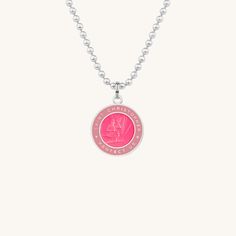 St. Christopher Necklace in Fuchsia + Pink // Get Back Necklaces What To Wear To London, Saint Christopher Necklace, Symbol For Good Luck, Back Necklaces, Southern California Home, Surf Necklace, St Christopher Necklace, St Christopher Medal, Safe Travels