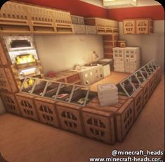 Minecraft Town Name Ideas, Minecraft Cashier Counter, Cash Register Minecraft, Minecraft Coffee Shop Interior, Minecraft School Interior, Minecraft Hotel Interior, Grocery Store Minecraft, Minecraft Counter, Minecraft Store Interior