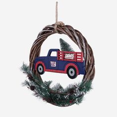 New York Giants Wreath With Truck FOCO - FOCO.com Chicago Bears Wreath, 49ers Wreath, Green Bay Packers Wreath, Packers Wreath, Ravens Wreath, Steelers Wreath, Dallas Cowboys Wreath, Saints Wreath, Giants Wreath