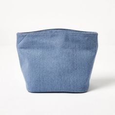 Cotton Lunch Tote Blue - Figmint™ Denim Blue Cotton Bag With Zipper Closure, Blue Cotton Bag With Zipper Closure, Everyday Denim Zipper Pouch Bag, Light Blue Bags With Zipper Pouch For Everyday Use, Blue Denim Bag With Zipper Pouch, Casual Blue Lunch Bag For Travel, Casual Blue Travel Lunch Bag, Casual Denim Zipper Pouch Bag, Blue Rectangular Everyday Lunch Bag