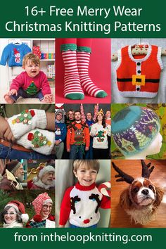 Christmas Merry Wear Knitting Patterns- In the Loop Knitting Knitting Patterns For Christmas, Knitting Patterns For Babies, Loop Knitting, Christmas Clothes, Christmas Knitting Patterns, Free Knitting Patterns, Christmas Merry, Christmas Knitting, The Loop