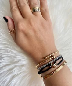 Cartier Love Ring Stack, Love Ring Stack, Bracelet Stack Cartier, Cartier Boutique, Cartier Love Collection, Gucci Pink, Bracelet Stacks