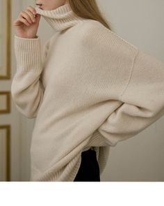 Slouchy. gently oversized turtleneck crafted from a soft, luxe wool cashmere blend. - Relaxed fit- Dropped shoulders- Ribbed neck, hem, cuffs- Length 25", Bust 53", Sleeve 32"- Extra fine wool 50%, Nylon 45%, Cashmere 5%- Dry clean- Imported Oversized Turtleneck, Cashmere, Turtle Neck, Dry Clean, Relaxed Fit, Off White, Wool, White