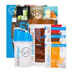 the protein shaker and its contents are displayed in front of an advertisement for ice cream