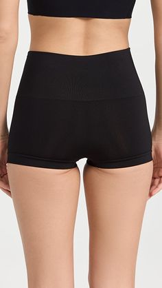 SPANX Boy Shorts | SHOPBOP Compression Shapewear With Seamless Construction, Supportive High Stretch Seamless Shapewear, Fitted Elastane Shapewear In Short Length, Fitted Seamless Workout Shapewear, Seamless Fitted Shapewear For Workout, Fitted Seamless Shapewear For Workout, Solid Fitted Shapewear For Workout, Seamless Compression Shapewear For Workout, Seamless High Stretch Shapewear For Workout