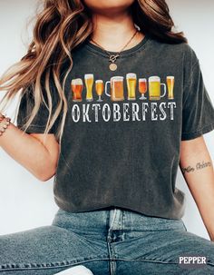 "Comfort Colors Oktoberfest Shirt, Beer Shirt, Beer Drinking Shirt, Beer Lover Tee, Beer Festival Shirt, Drinking Shirt, Octoberfest Costume, Beer Vibes ✧ WHY  YOU'LL  LOVE IT ✧  ⋒ Comfort Colors® tees are garment-dyed shirts that are timeless classics and will never pile.  ⋒ Trendy retro vintage look and gorgeous colors.  ⋒ Amazingly soft and comfy. Perfect with any shorts, skirts, jeans, leggings, or nothing but undies around the house. ⋒ Created with quality in mind, it's made from 100% ring- Octoberfest Costume, Octoberfest Party, Bliss Products, Oktoberfest Shirt, German Oktoberfest, Oktoberfest Outfit, Festival Shirt, Beer Drinking, Oversized T Shirt Dress