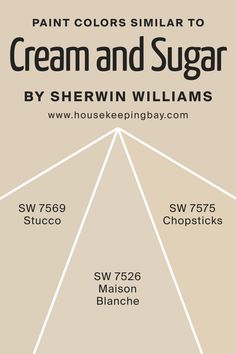 Colors Similar to Cream and Sugar SW 9507 by Sherwin-Williams House Exterior With Brown Roof, Warm Winter Sherwin Williams, Sw Rice Grain, Windfresh White, Whole House Colors, Svelte Sage, Birmingham House, Stucco Paint, Shoji White