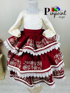 This beautiful dress resembles the escaramuza girls from Mexico. It is also calle charro dress. Is it beautiful, the detail on it is a work of art. All the embroidery is specially designed. I choose this colors because that how the customer wanted, but keep in mind it is made by order. That meant I can customize it however you want. Any color you choose I'll be happy to make it perfect for you. The dress is one piece but I also include a tulle underskirt to make it full but confortable I case th Traditional Ruffle Dress For Fiesta, Jalisco Dresses, Toddler Mexican Dress, Mexican Dresses Traditional, Mexican Fancy Dress, Escaramuza Dresses, Charro Dress, Jalisco Dress, Mexico Theme