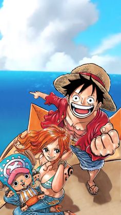 one piece characters are posing for the camera