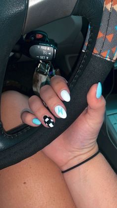 Cute Simple Natural Nail Designs, Jelly Roll Nail Ideas, Cute Country Acrylic Nails, Dodge Nails Designs, Wedding Nails For Bride Western, Fall Cowgirl Nails, Cute Punchy Nails, How To Get Almond Nails, Cute Simple Country Nails