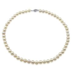 14k White Gold 7.0-7.5mm White Akoya Cultured Pearl High Luster Necklace 18" and Stud Earring Set - 14k White Gold 7.0-7.5mm White Akoya Cultured Pearl High Luster Necklace 18" and Stud Earring Set - Most Appreciated Gift for Bridal, wedding and graduation. - Most elegant jewelry boxes with most beautiful presentation. - See "Special Offers & Product Promotions" below for our current coupon offers. Free gift promotions require that the free gift item be added to your cart plus you must apply the Classic Round Pearl Necklace With 17 Jewels, Classic Single Strand Round Cut Jewelry, Classic Single Strand Round Jewelry, Classic Round Single Strand Jewelry, Classic Pearl White Round Jewelry, Classic Single Strand Jewelry, Classic Akoya Pearl Jewelry With Round Cut, Pearl White High Luster Round Jewelry, White Single Strand Round Cut Jewelry