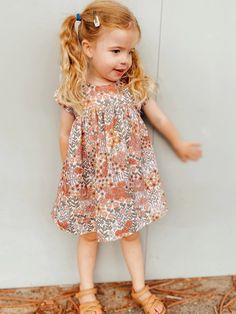 Downloadable Girls Dress Pattern for Beginners sewing pattern for kids – Easily Made Patterns Dress Pattern For Beginners, Girls Sewing Patterns Free, Sewing Patterns For Beginners, Girls Dress Pattern, Beginners Sewing, Girls Clothes Patterns, Beginner Sewing Patterns, Girl Dress Pattern, Sewing Patterns Girls