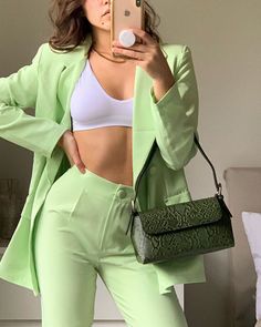 Chique Outfit, Pastel Outfit, Green Fits, Green Outfit, Outfits Aesthetic