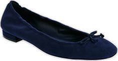 Summer Blue Round Toe Ballet Flats, Chic Blue Leather Ballet Flats, Elegant Blue Ballet Flats, Elegant Blue Leather Ballet Flats, Casual Blue Slip-on Ballet Flats, Synthetic Slip-on Ballet Flats With Bow, Blue Suede Slip-on Flats, Womens Ballet Flats, Leather Ballet Flats