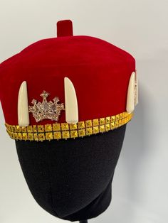 New Cowries Royalty Hat/African Prince/Traditional Hat/Chieftaincy. African wedding, Nigerian Wedding, Ise agu Igbo Hat, Igbo red Men Cap, Men Hat, Traditional hat, African Men Hat, African Royal cap, Ichie hat, Aso Oke Hat, Velvet Fabric, Ozo hat, Cowries hat, red African hat, Velvet Suede Cap, Igbo Cultural Cap, Nigerian Wedding Hat, Nigerian Mens Hat, African Velvet Hat, African Royalty Hat, African Chief Hat, Gifts for Husband, Gifts for Boyfriend, Gifts for Dad, Royalty African Cap, Cowries Elegant Red Ceremonial Headpieces, Red Adjustable Hat With Round Crown, Red Crown Headpiece For Wedding, Red Adjustable Hat, Red Party Hat With Round Crown, Red Adjustable Round Crown Hat, Traditional High Crown Headpiece For Party, Adjustable Crown Costume Hat For Wedding, Elegant Ceremonial Hat With Structured Crown