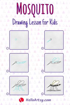 the mosquito drawing lesson for kids