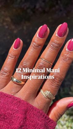 Dark Skin Nail Color, Cute Nail Colors, Colors For Dark Skin, Skin Hand, Subtle Nails, Pink Gel, Shellac Nails