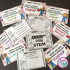 some sort of activity cards for students to use with their own worksheets and other activities