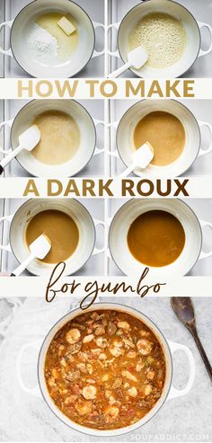 how to make a dark roux for gumbo and other drinks in one bowl