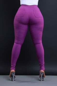 Fitted Mid-rise Cotton Activewear, Fitted Cotton Mid-rise Activewear, Fitted Mid-rise Purple Bottoms, Purple Fitted Mid-rise Bottoms, Fitted Purple Mid-rise Bottoms, Purple Fitted Casual Leggings, Stretch Cotton Mid-rise Activewear, Purple Stretch Mid-rise Bottoms, Purple Mid-rise Stretch Bottoms