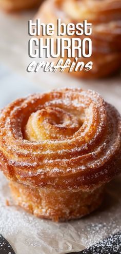 the best churro grandmas are made with powdered sugar and cinnamon doughnuts