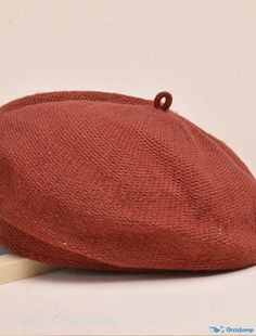 OrcaJump - Womens Linen Mesh Beret Hat - Autumn/Winter Breathable Sunscreen Protection One Size Solid Color Hat For Fall, Casual Fall Beret For Outdoors, Casual Fall Beret For Outdoor, Winter Outdoor Beret Flat Cap, Fall Outdoor Beret Cap, Winter Adjustable Flat Cap Beret, Adjustable Red Winter Beret, Red Adjustable Winter Beret, Trendy Fall Beret, One Size