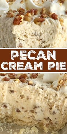 this pecan cream pie is the best dessert ever