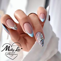 Glitter Nails Acrylic, Subtle Nails, Pretty Nail Art Designs, Almond Nails Designs, Nail Art Designs Videos, White Nail, Pretty Nail Art, Elegant Nails, Chic Nails