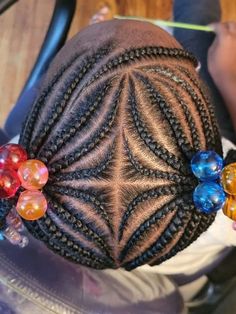 This can be called the #cornrow hairstyle. It is the #cutest as well as the #best hairstyle for little #kids. Monet Hair Products, Braids Beads, Styles Ponytail, Childrens Hairstyles