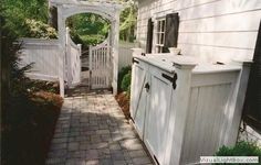 an image of a white garden gate