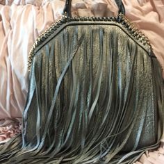 Impulse Buy New Year's Eve 2018. Never Used. Trendy Fringe Bags For Shopping, Handheld Bags With Braided Handles, Trendy Satchel Bag With Fringe, Trendy Fringe Satchel Bag, Trendy Fringed Satchel Bag, Evening Tote Bag With Fringe, Gold Fringe Rectangular Bag, Gold Rectangular Bag With Fringe, Evening Fringe Tote Bag