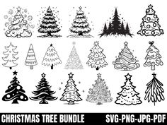 christmas tree bundle svg and png