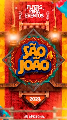 an advertisement for a festival with the words sao joao on it