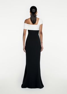 Black White Maxi Dress, Gown Elegant, Short Noir, Drape Maxi Dress, Dresses Formal Elegant, Fishtail Dress, Evening Gowns Elegant, Black Short Dress, Roland Mouret