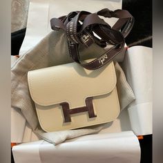 Brand New Complete Inclusion Nata Is Difficult To Get In Hermes Store Hermes Handbags Constance, Hermes Constance Slim, Hermes Store, Hermes Constance, Hermes Bags, Limited Time, Color White, Bag Lady, Brand New