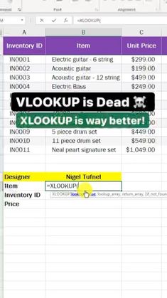 the vlookup is dead screen in excel