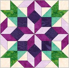 an abstract quilt design with many different colors