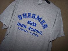 THE BREAKFAST CLUB Shermer High School T Shirt by TheStickyWitch, $15.00 Quote T Shirt, Slogan Shirts, Slogan Tshirt, Love Clothing, Movie T Shirts