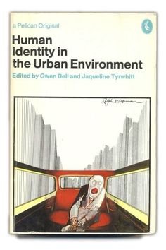 the book cover for human identity in the urban environment, with an image of a person sitting