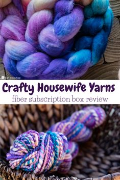 the crafty housewife yarns fiber subshort box review is out and it's colorful