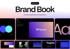 the brand book is displayed on an ipad